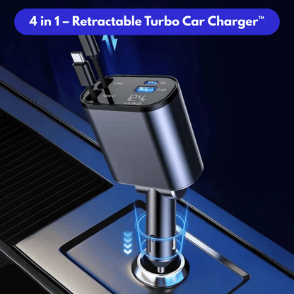 4 in 1 – Retractable Turbo Car Charger™