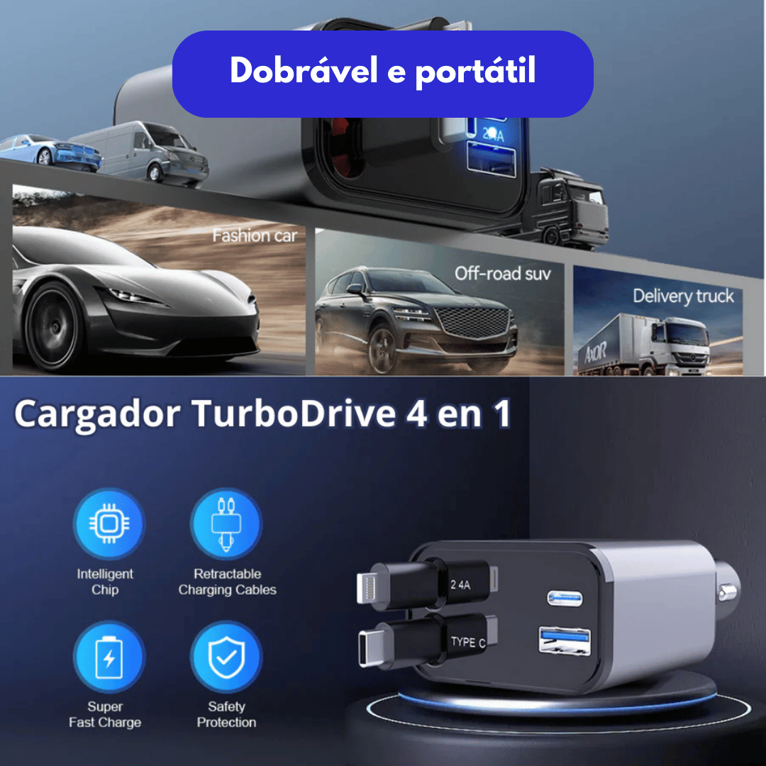 4 in 1 – Retractable Turbo Car Charger™
